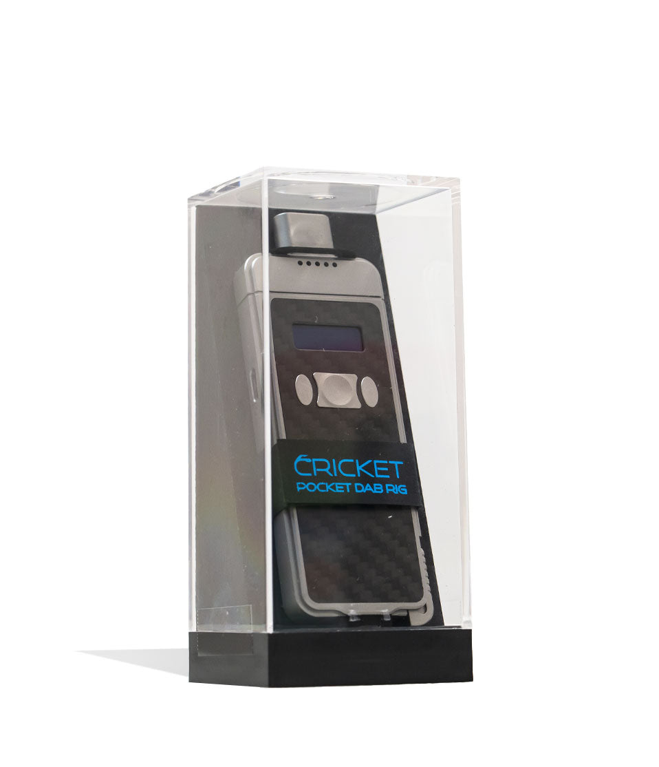 Evolv Vapor Cricket Pocket Dab Rig Packaging Side View on White Background