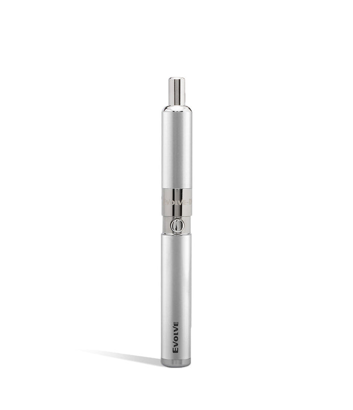 Silver front view Yocan Evolve-D Dry Herb Vaporizer on white background