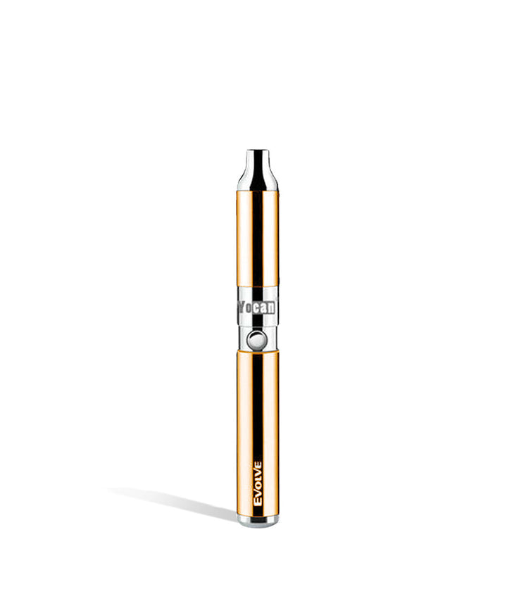 Gold Yocan Evolve Concentrate Kit on white studio background