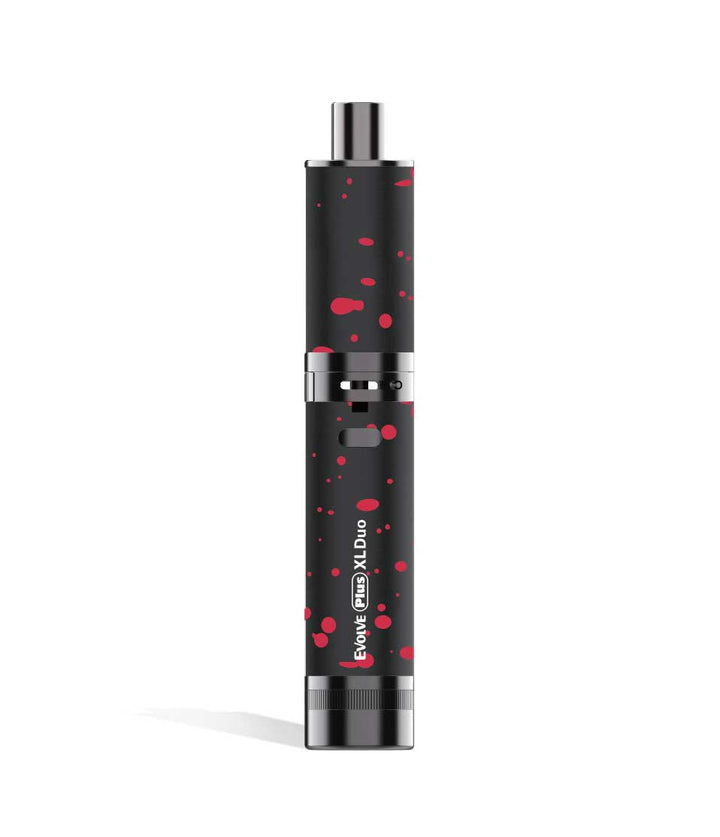 Black Red Spatter Dry Herb Wulf Mods Evolve Plus XL Duo 2-in-1 Kit on white studio background
