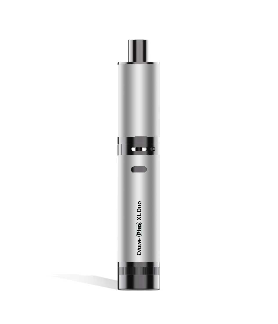 Silver Dry Herb Wulf Mods Evolve Plus XL Duo 2-in-1 Kit on white studio background