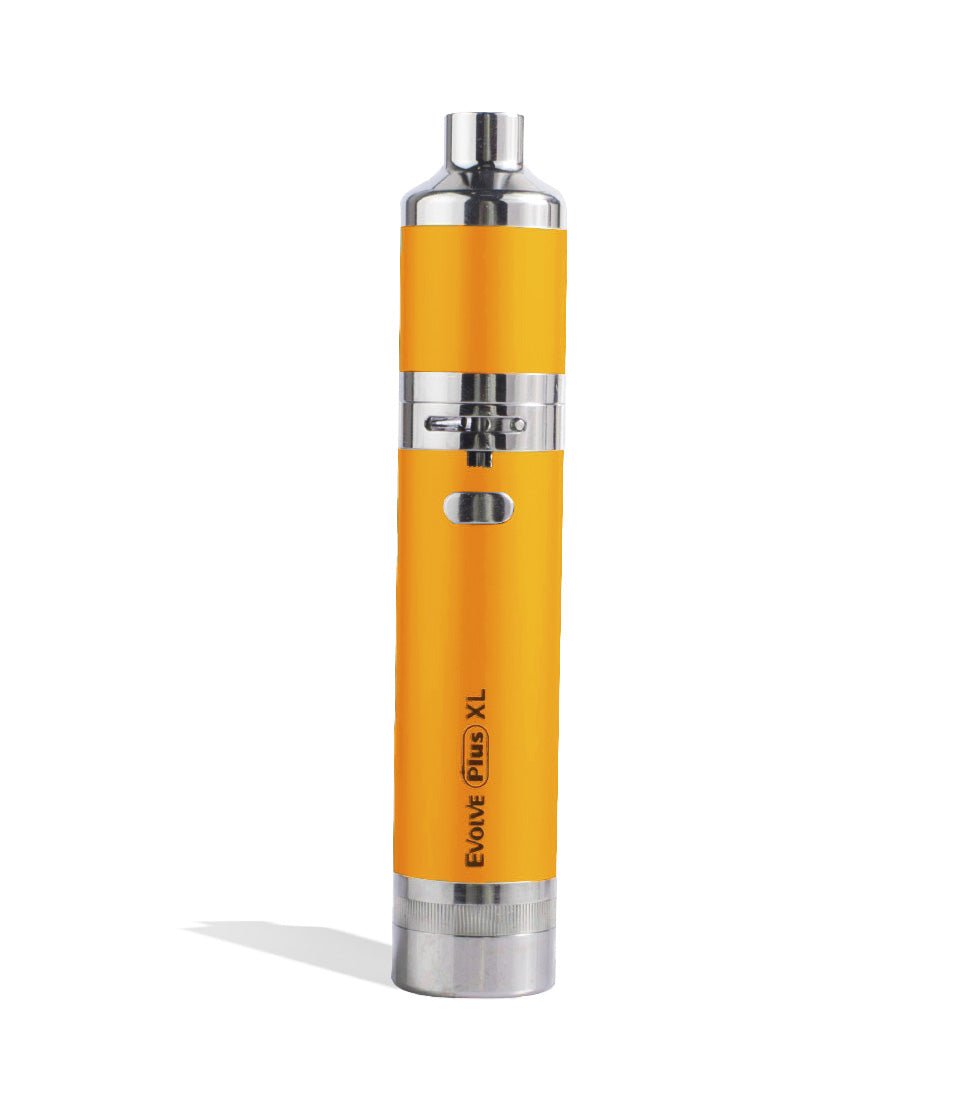 Orange Yocan Evolve Plus XL Quad Coil Concentrate Kit on white studio background