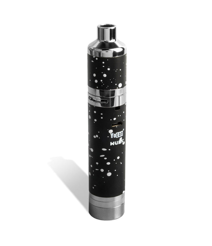 Black White Spatter Wulf Mods Evolve Plus XL Concentrate Vaporizer on white background