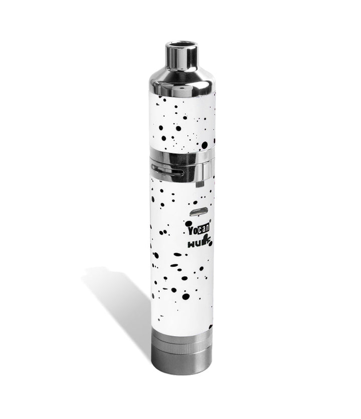 White Black Spatter Wulf Mods Evolve Plus XL Concentrate Vaporizer on white background