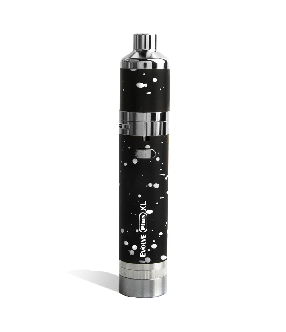 Black White Spatter Wulf Mods Evolve Plus XL Concentrate Vaporizer on white background
