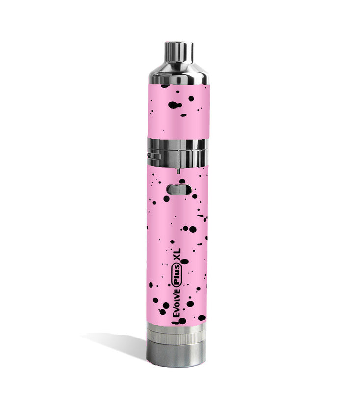 Pink Black Spatter Wulf Mods Evolve Plus XL Concentrate Vaporizer on white background
