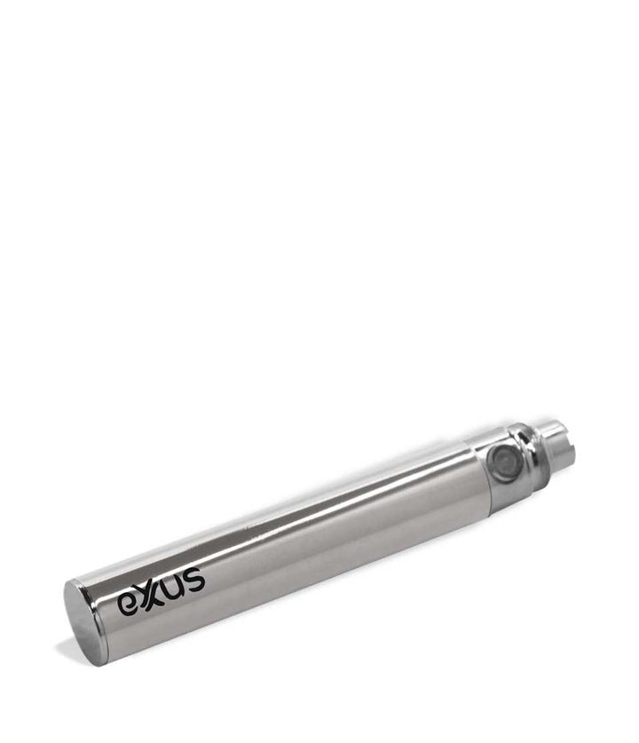 Silver bottom view Exxus Vape 900 Cartridge Vaporizer on white studio background