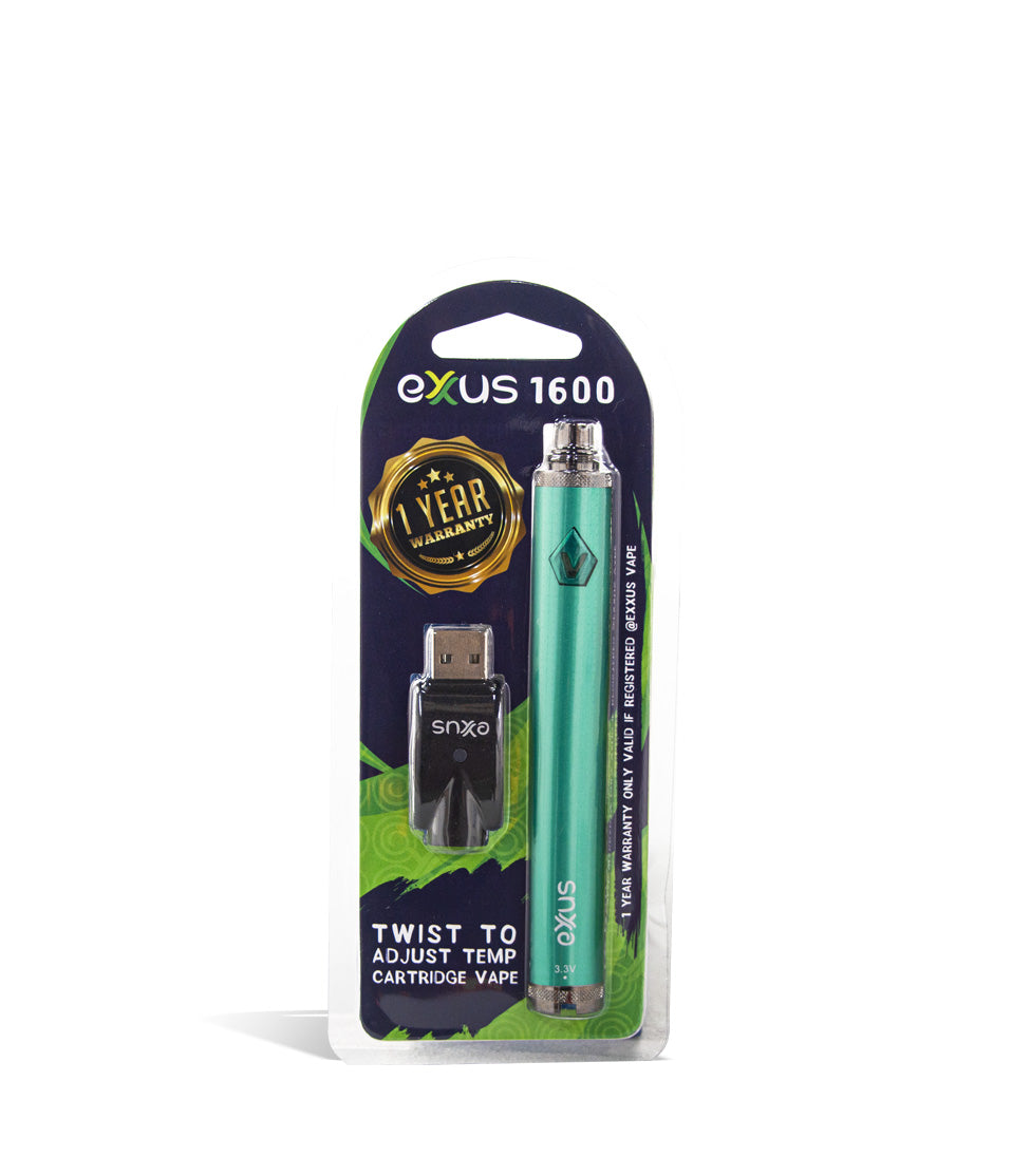 Green Pack Exxus Vape 1600 Cartridge Vaporizer on white background