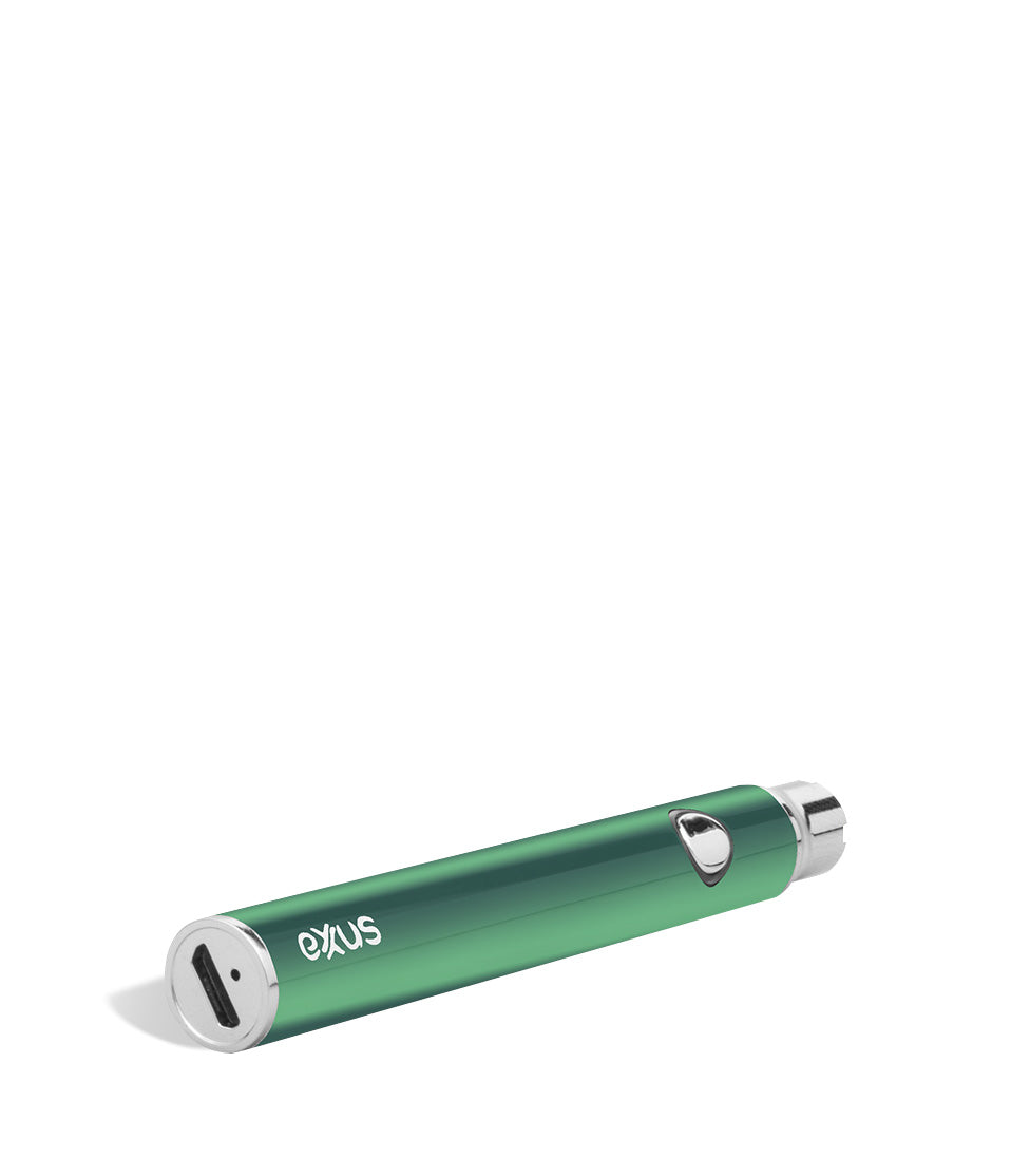 Cosmic Green bottom view Exxus Vape Plus VV Cartridge Vaporizer on white background