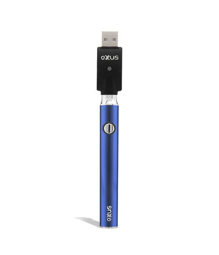 Cosmic Blue w/charger front Exxus Vape Plus VV Cartridge Vaporizer on white background