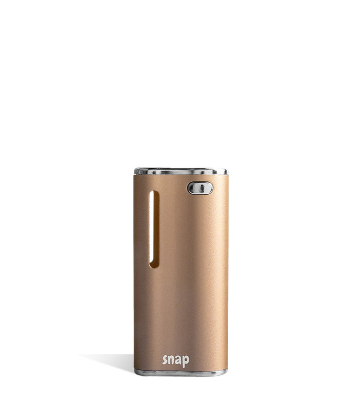 Gold front Exxus Vape Snap Cartridge Vaporizer on white background