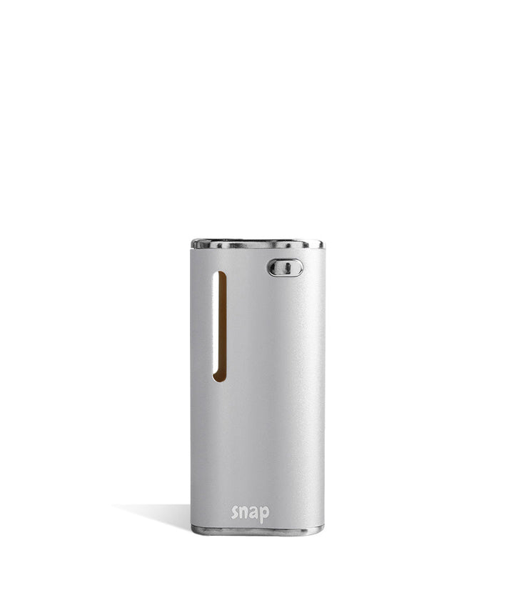 Silver front Exxus Vape Snap Cartridge Vaporizer on white background