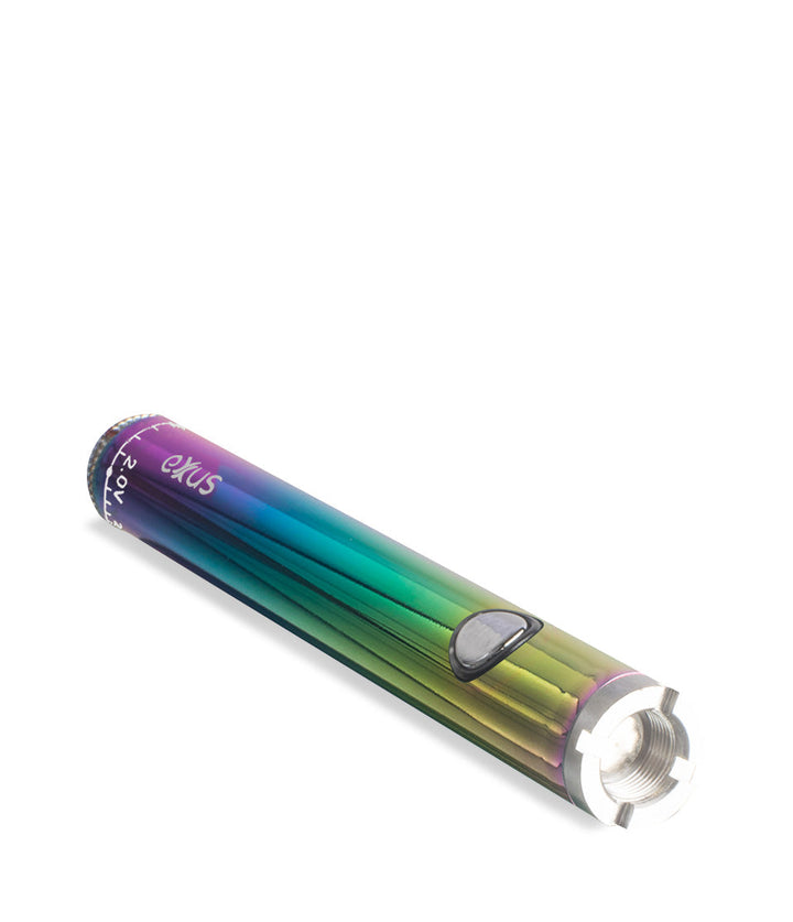 Full color laying down Exxus Vape Twistr Cartridge Vaporizer on white studio background