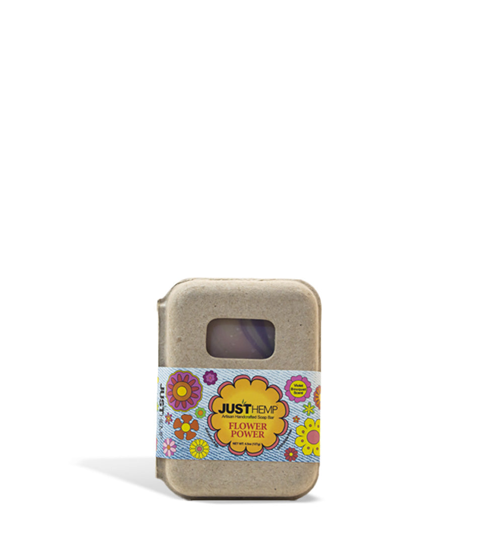 Flower Power Just CBD Hemp Soap on white background