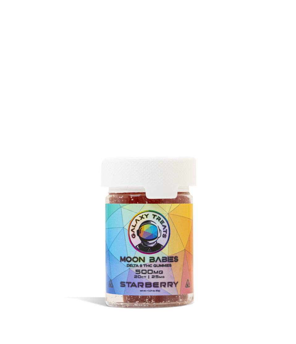 Starberry Galaxy Treats 500mg D8 CBD Gummies on white background