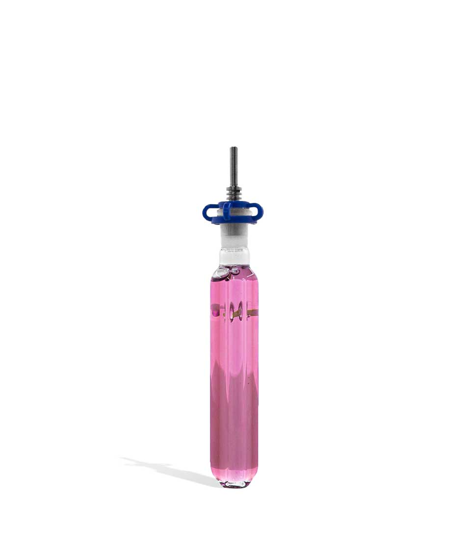 Pink Glycerin Honey Straw with Stainless Steel Tip on white background