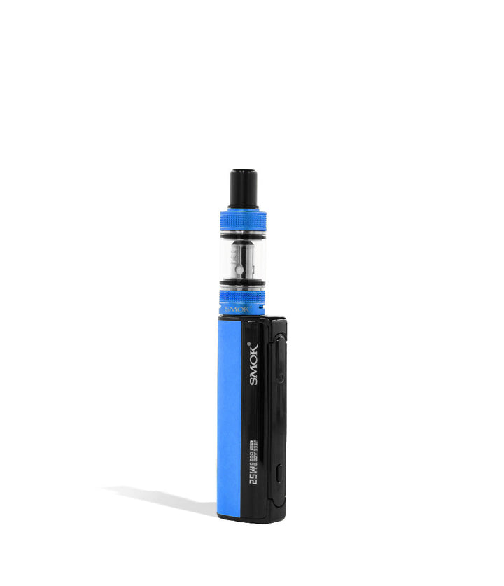 Blue front view SMOK GRAM 25 Starter Kit on white studio background