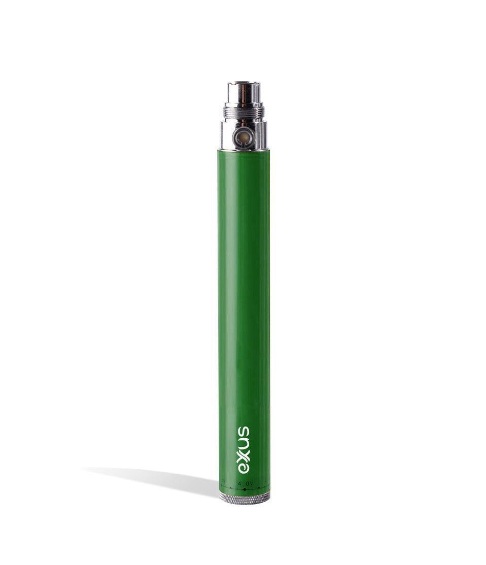 Green Exxus Vape Twist 1100 mah Battery on white background