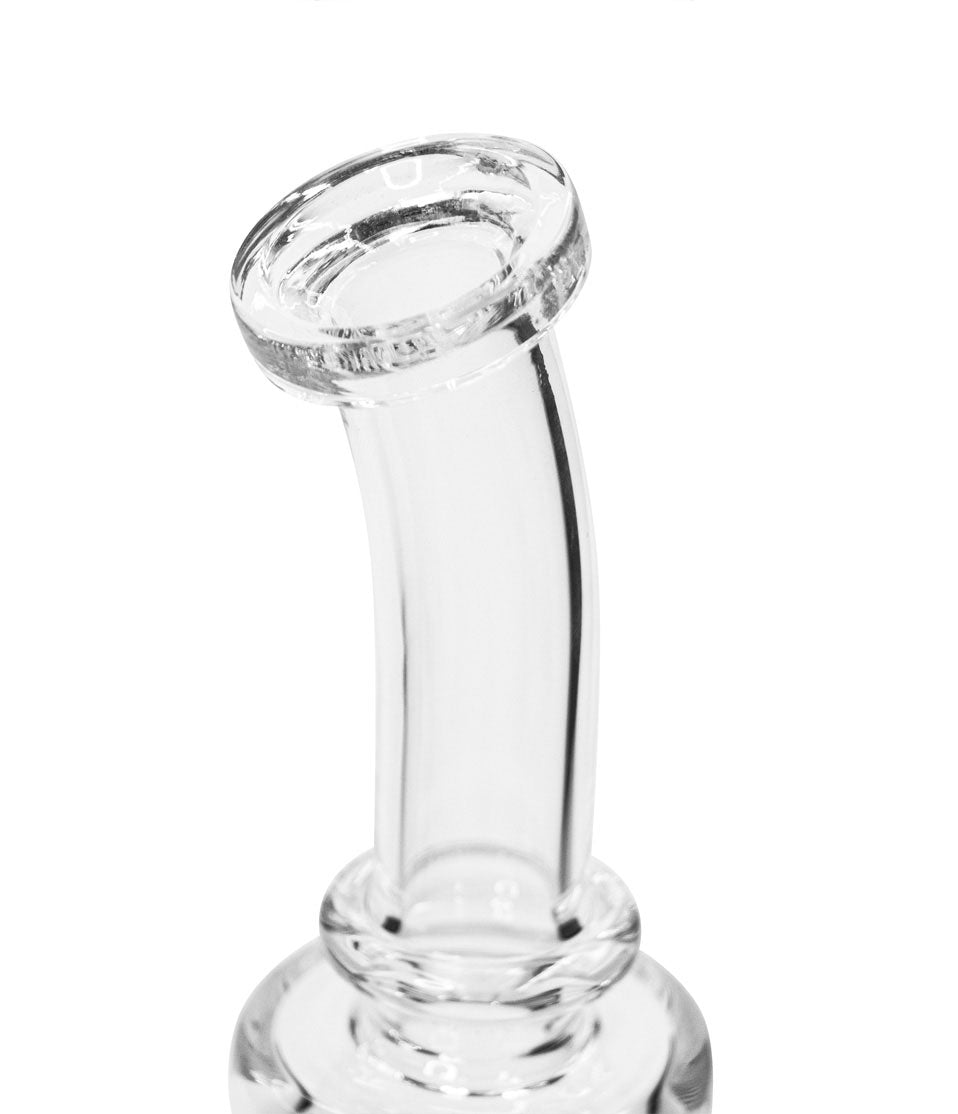 Tube view 12 Inch Water Pipe with 2 Stage Perc on white studio background