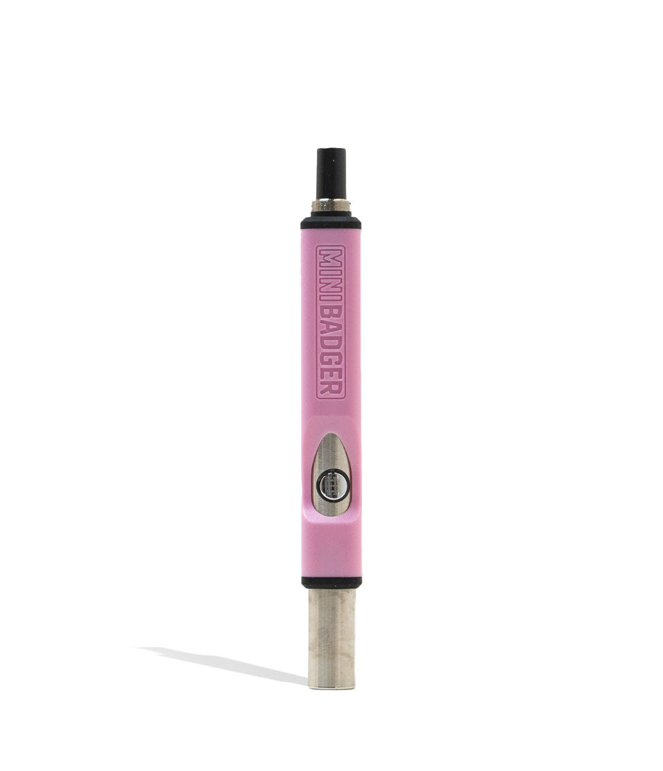 Pink Huni Badger Mini Badger Portable Dab Rig Front View on White Background