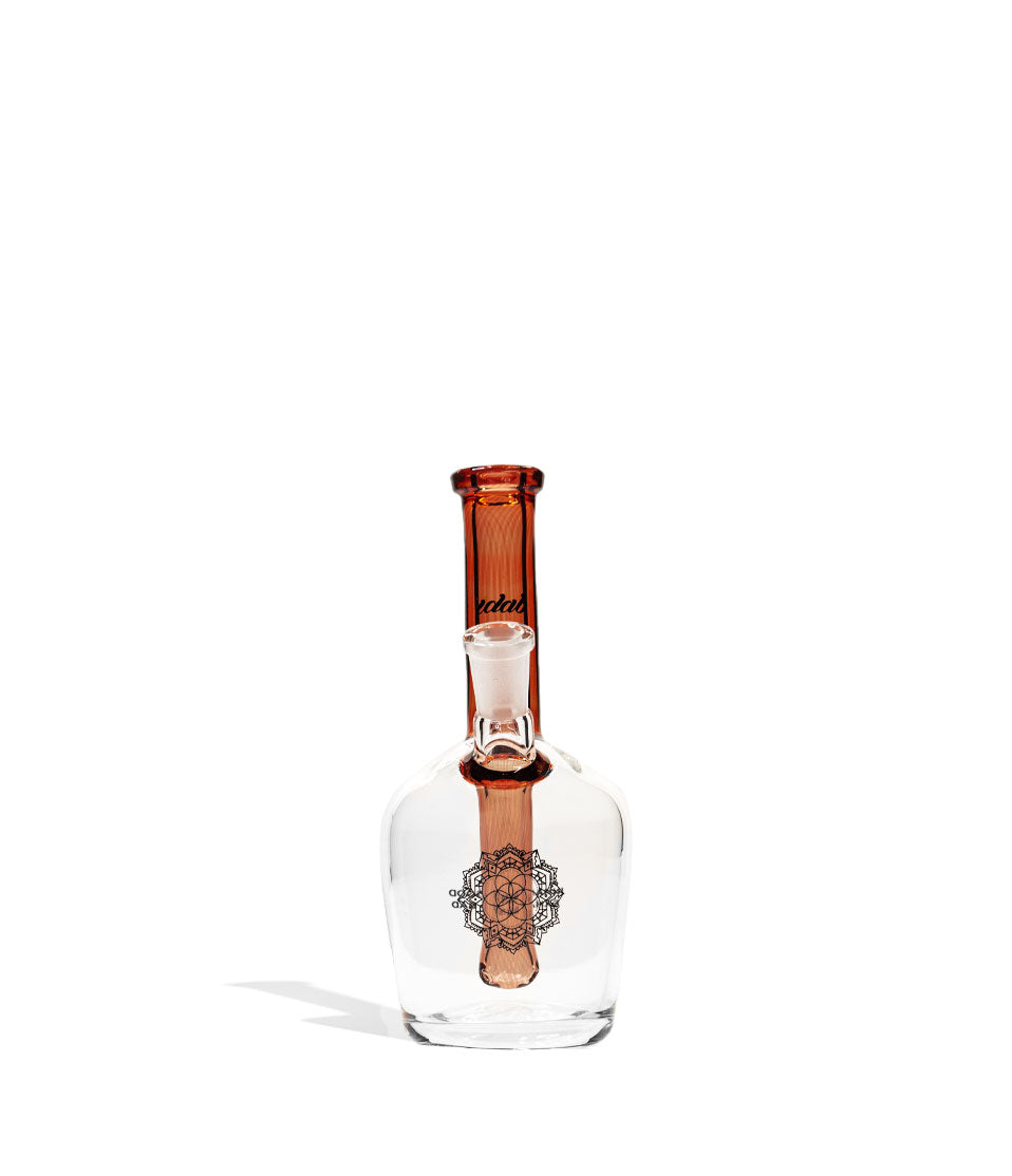 Orange iDab Small 10mm Worked Henny Bottle Water Pipe Front View on White Background