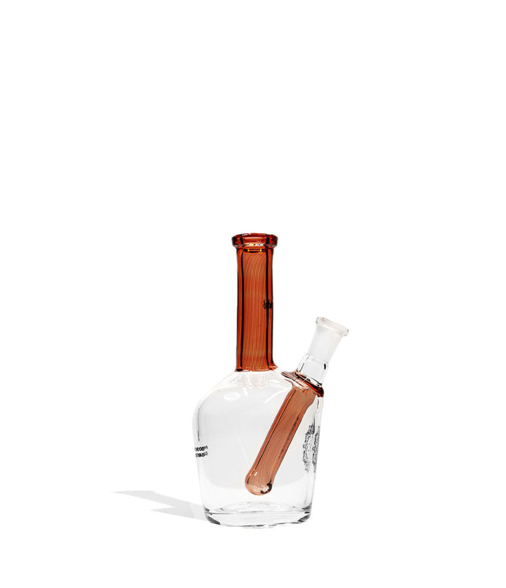 Orange iDab Small 10mm Worked Henny Bottle Water Pipe on White Background
