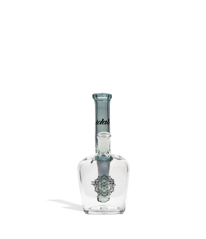 Tiffany Blue iDab Small 10mm Worked Henny Bottle Water Pipe Front View on White Background