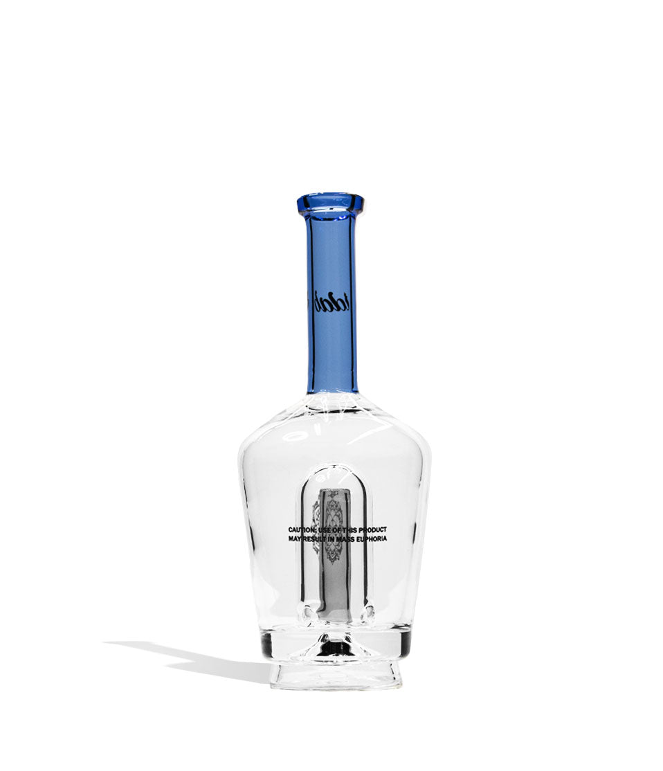 Dark Blue iDab Puffco Peak Transparent Glass Attachment Back View on White Background