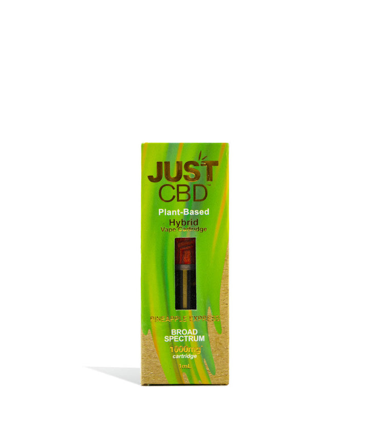 Pineapple Express Hybrid Just CBD Broad Spectrum 1g CBD Cartridge on white studio background