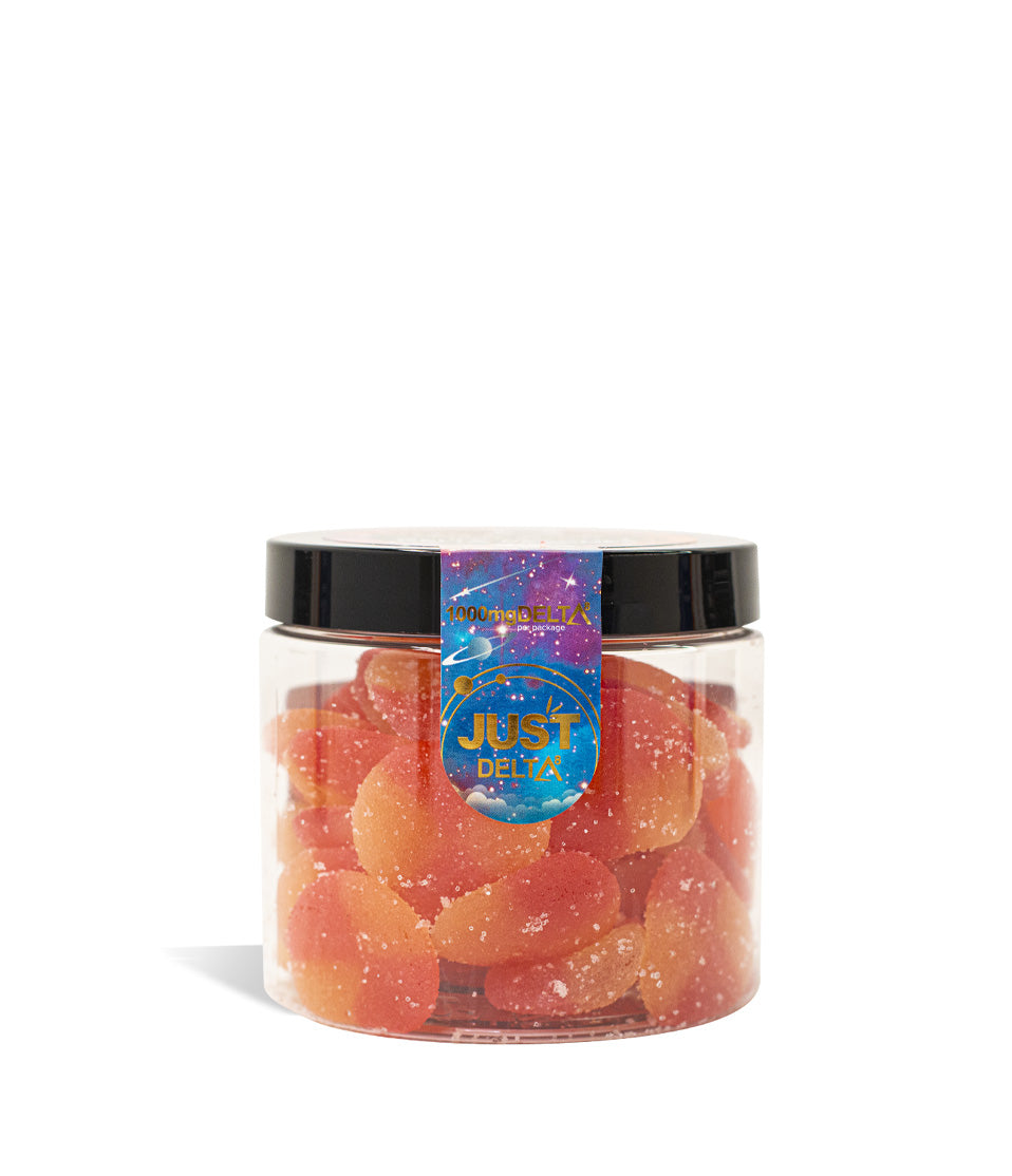 1000mg Delta Exotic Peaches Just CBD D8 Gummies on white background