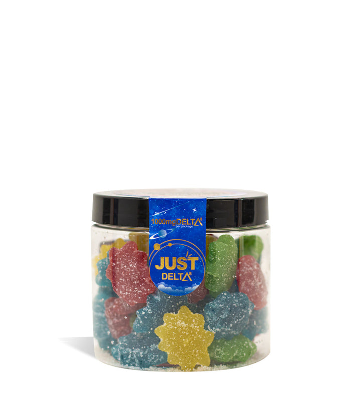 1000mg Delta Sour Burst Just CBD D8 Gummies on white background