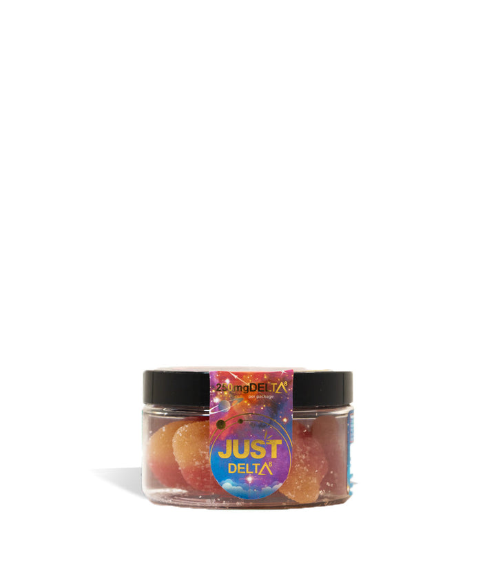 250mg Delta Watermelon Peaches Just CBD D8 Gummies on white background