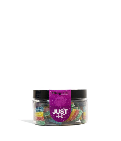 Rainbow Just CBD 250mg HCC Gummies on white studio background
