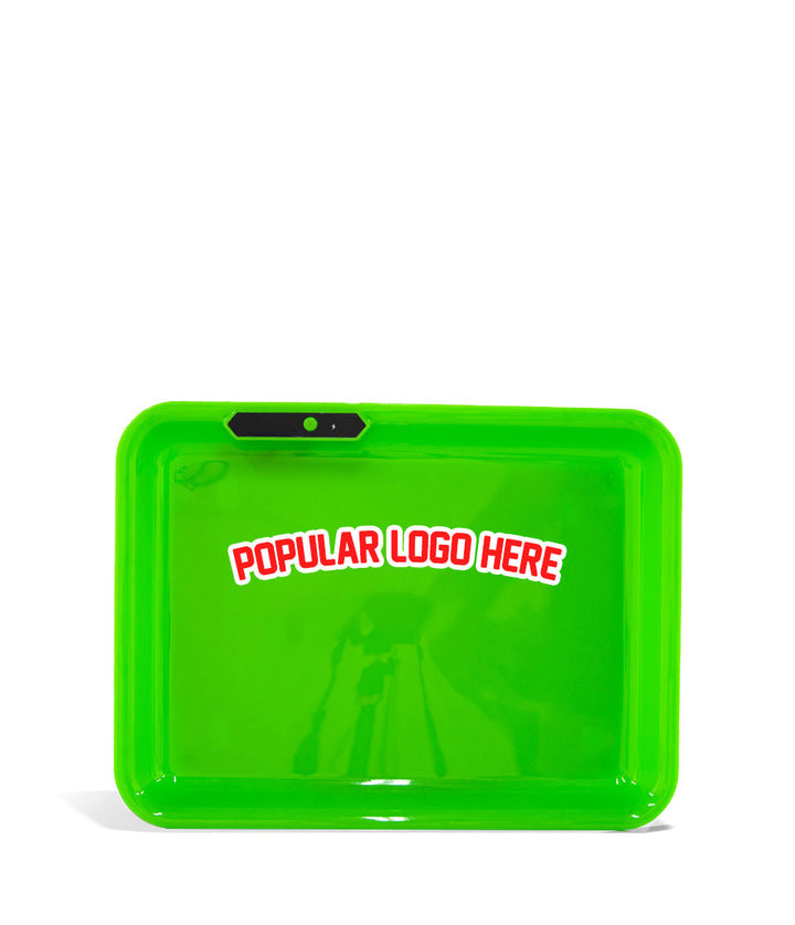 Green LED Light Up Tray on white background