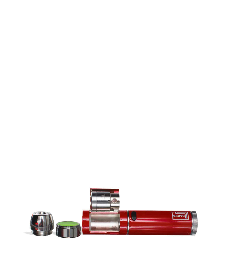 Red down view Yocan Loaded Concentrate Kit on white background