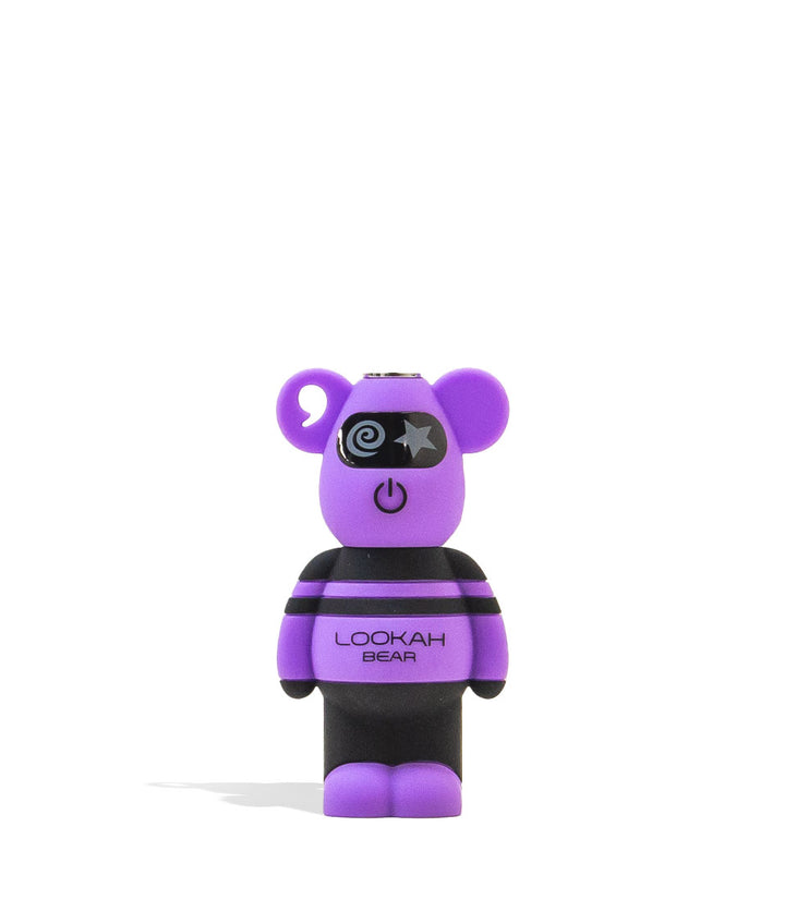 Purple Lookah Bear Cartridge Vaporizer Front View on White Background