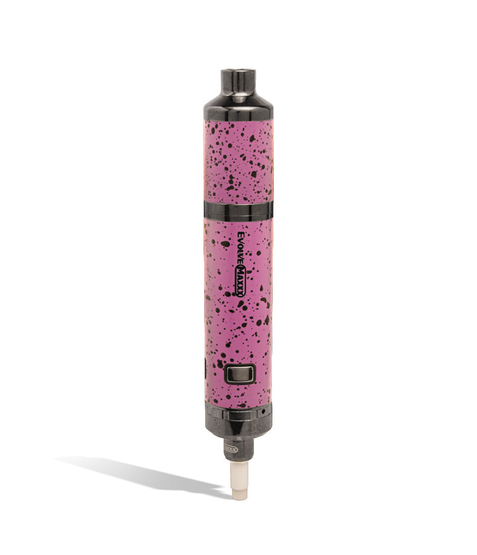 Pink Black Spatter Nectar Collector mode front Wulf Mods Evolve Maxxx 3 in 1 Kit on white background