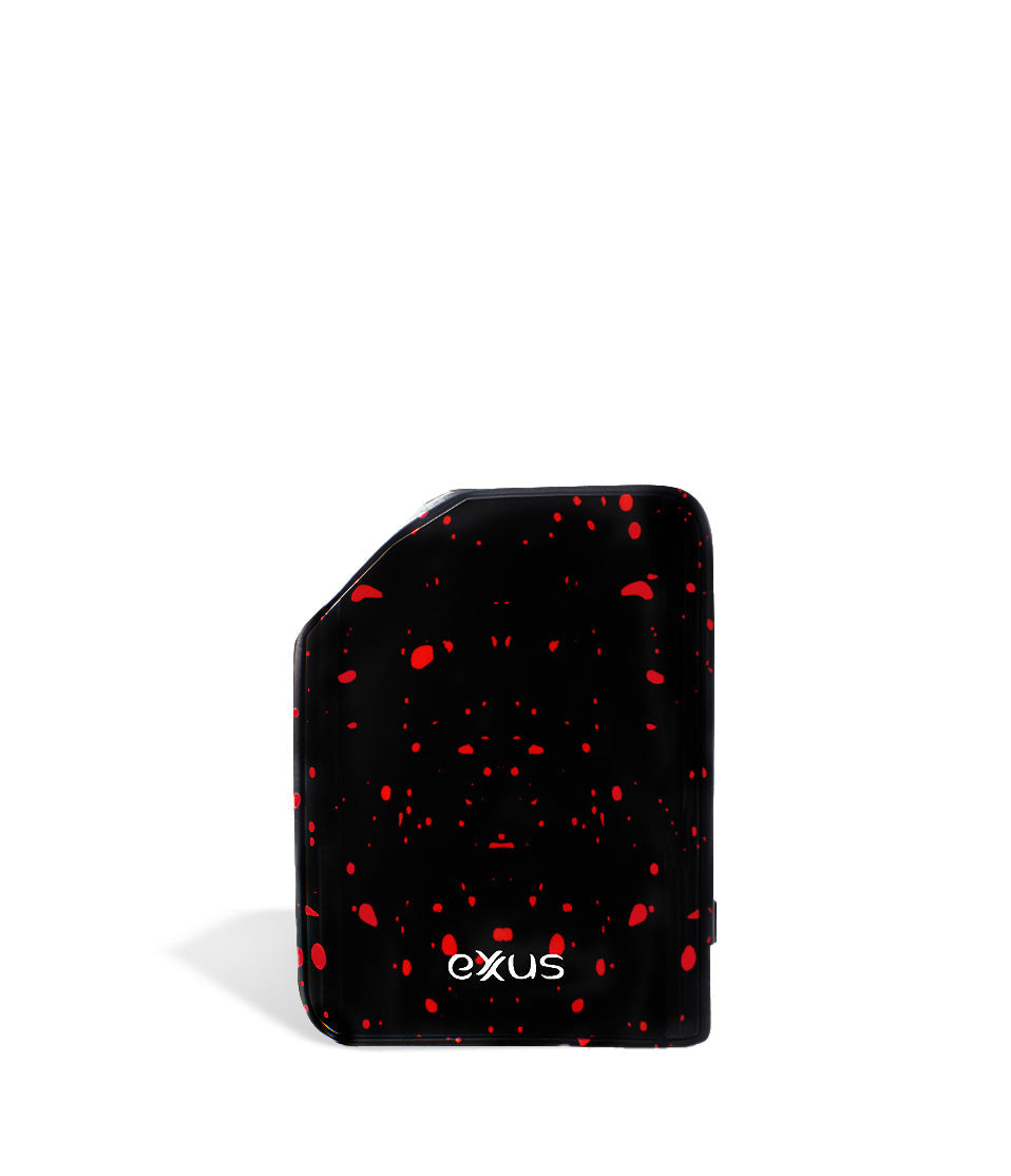 Black Red Spatter back view Exxus Vape MiCare Cartridge Vaporizer on white studio background