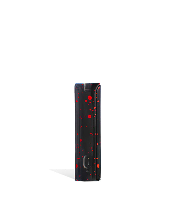 Black Red Spatter button view Exxus Vape MiCare Cartridge Vaporizer on white studio background