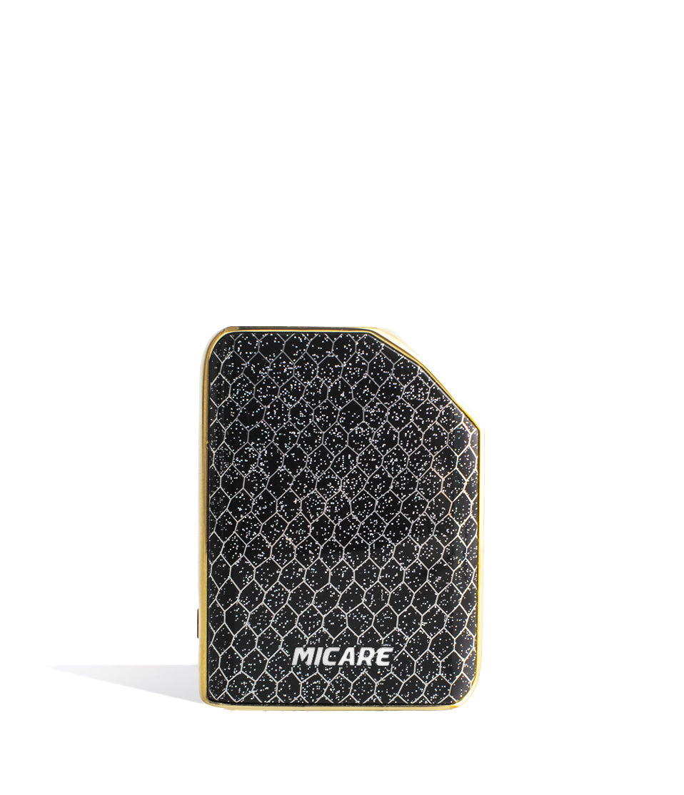 Black/Gold front view Exxus Vape MiCare Cartridge Vaporizer on white background