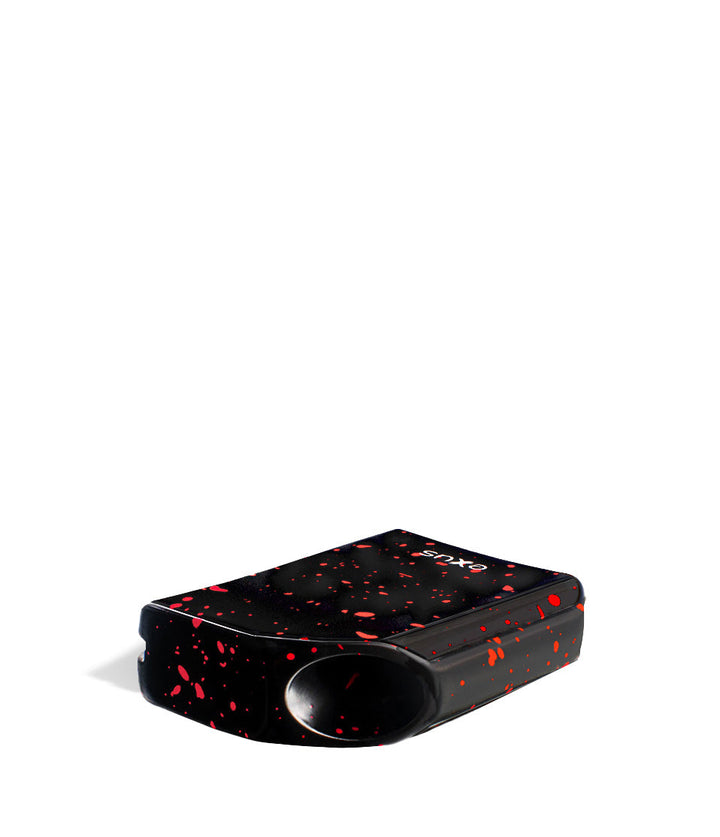Black Red Spatter top view Exxus Vape MiCare Cartridge Vaporizer on white studio background