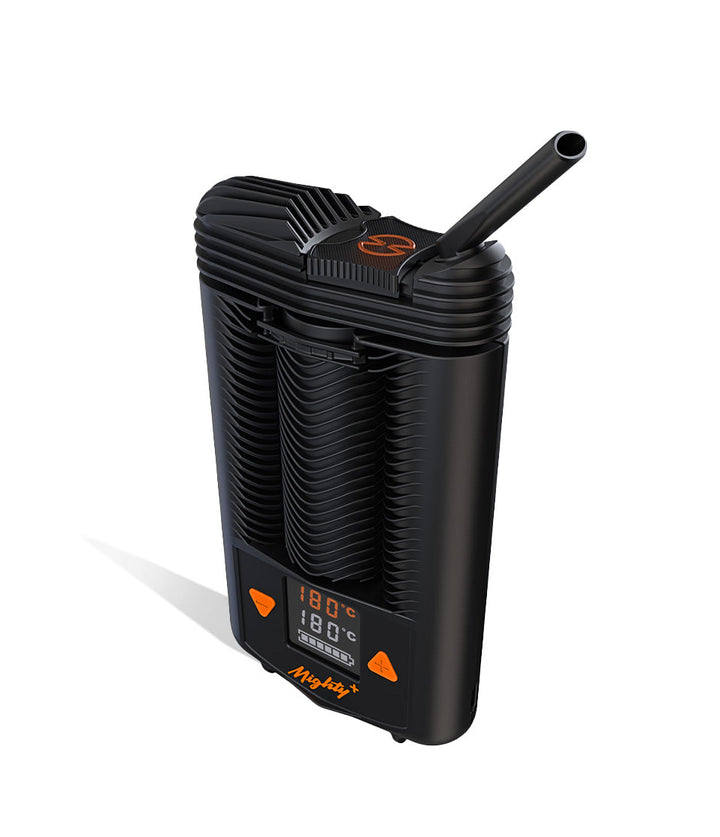 Storz & Bickel Mighty+ Portable Vaporizer side view on white studio background