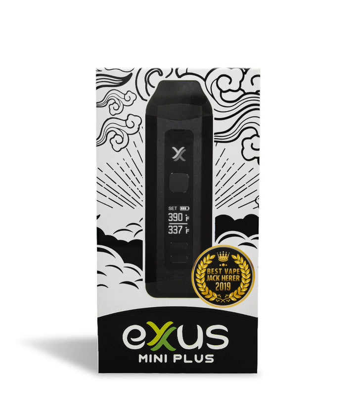 Black Box front view Exxus Vape Mini Plus Vaporizer on white studio background