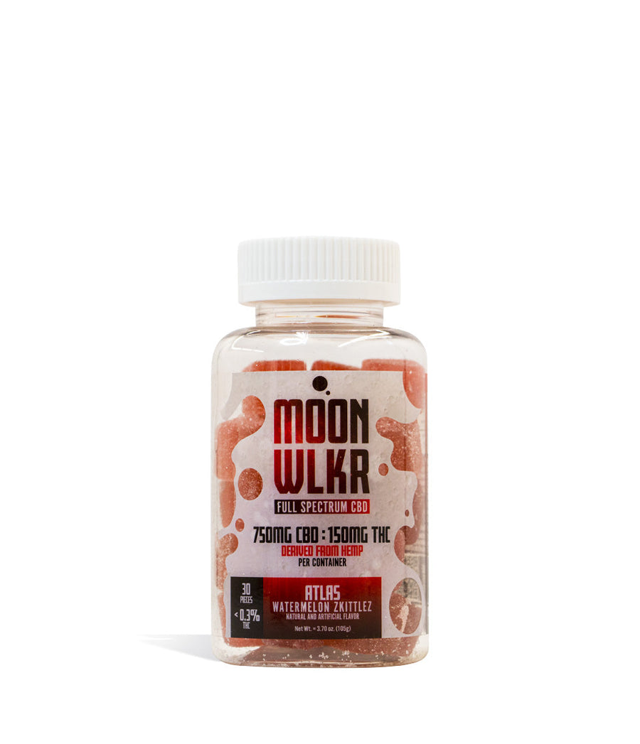 Atlas  MOONWLKR 25mg CBD | 5mg THC Full Spectrum Edibles on white studio background