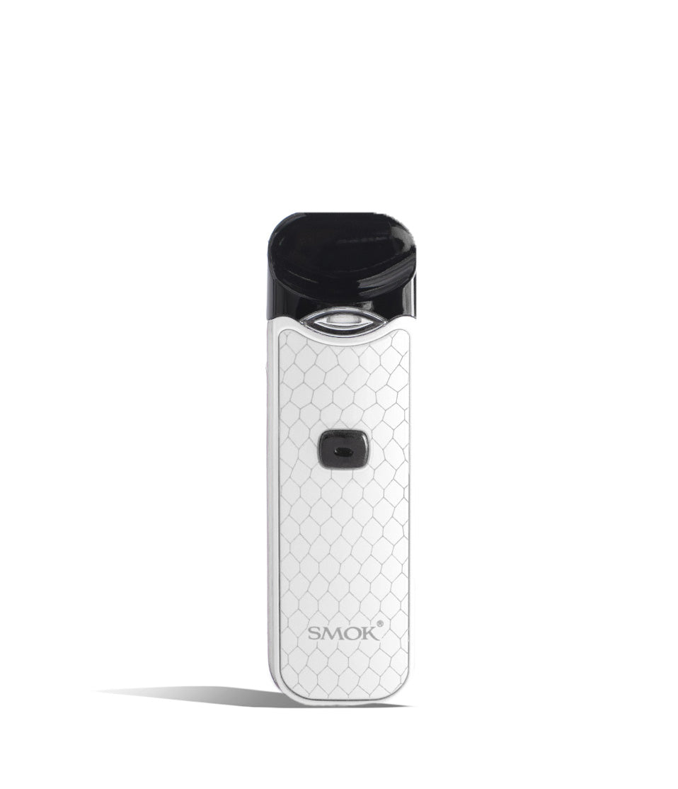 White Cobra front view SMOK Nord 1100 mAh Starter Kit on white studio background