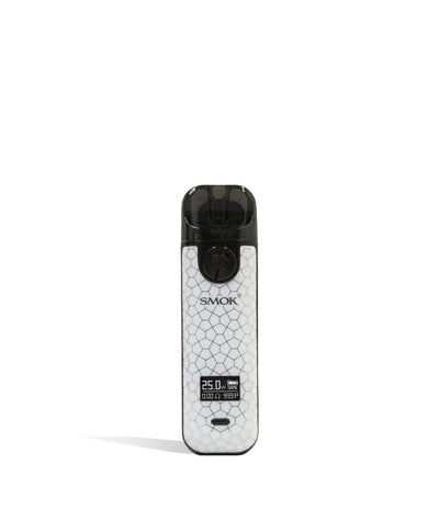 White armor front view SMOK NOVO 4 Pod Kit on white studio background