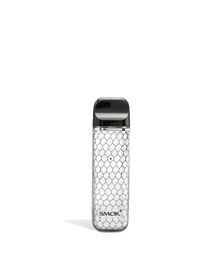 White Cobra front view SMOK NOVO 2 Ultra Portable Pod System Vaporizer on white studio background