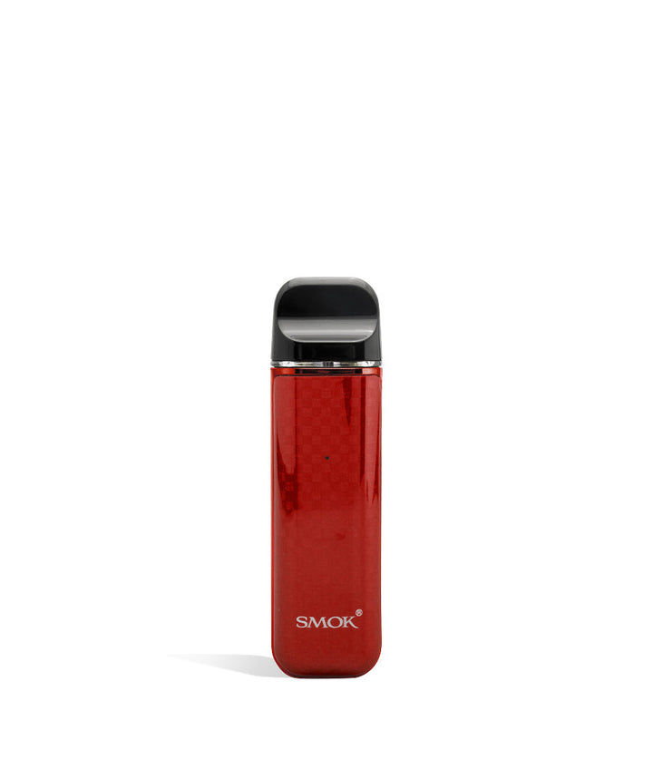 Red Carbon fiber front SMOK NOVO 3 25w Pod Mod System on white background