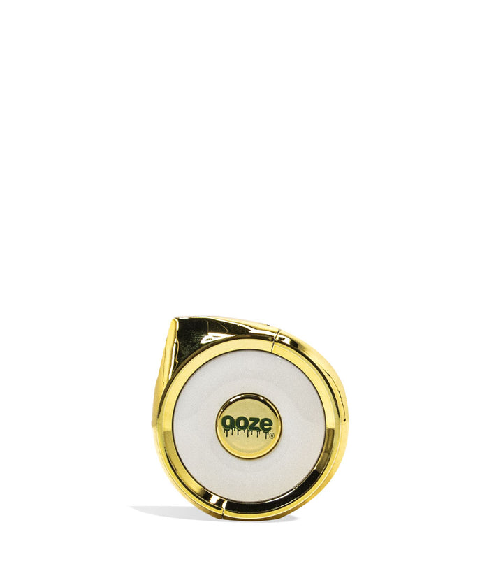 Lucky Gold Ooze Moves Cartridge Vaporizer and Wireless Speaker Front View on White Background