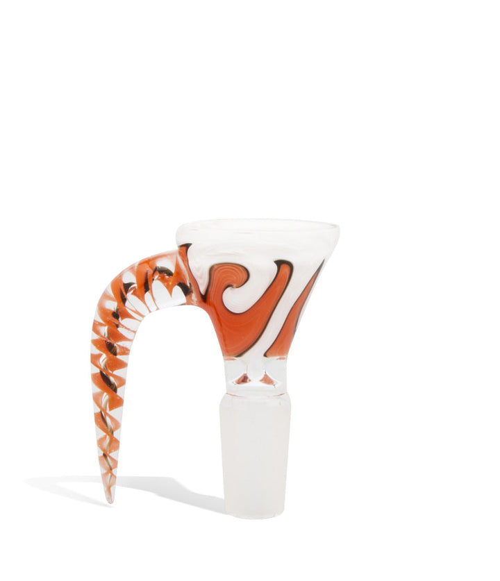 Orange/White US Colored Bowl with Colored Handle on white background